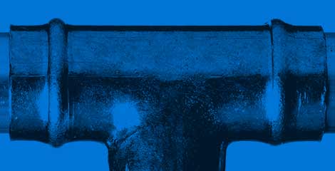 Photo of pipe T-junction