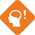 orange brain nervous system symbol