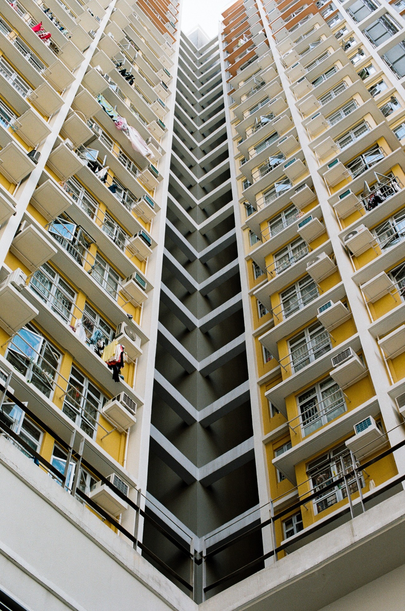 upward looking angle of multifamily housing
